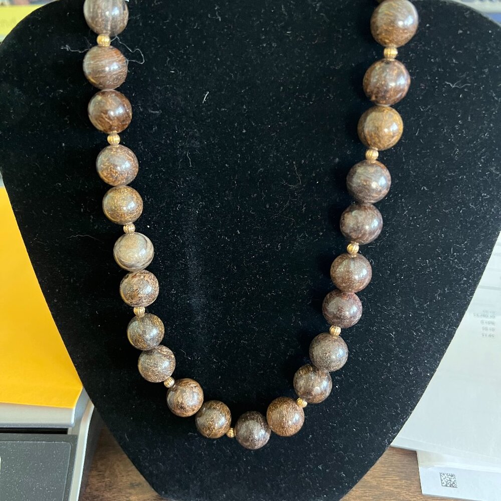 HANDCRAFTED BRONZITE NECKLACE